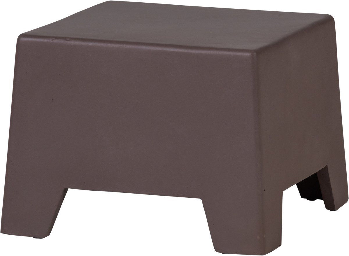 Woood table d'appoint basse zina - ciment - marron - 36x50x50