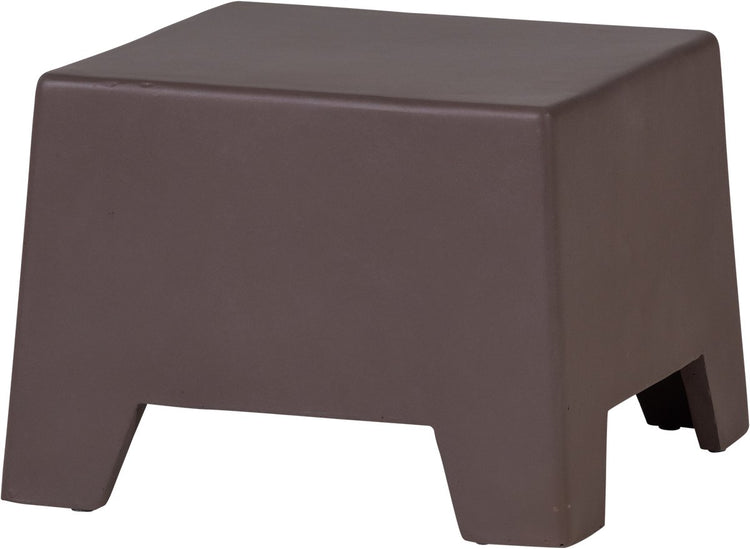 Woood table d'appoint basse zina - ciment - marron - 36x50x50