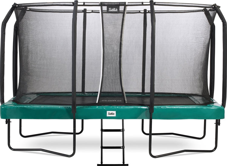 Salta première classe - trampoline avec filet de sécurité et échelle - 427 x 244 cm - vert