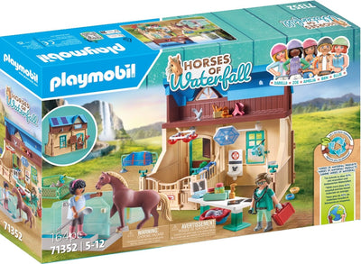 Playmobil Horses ou cascade de thérapie de chevaux Pratique vétérinaire 71352