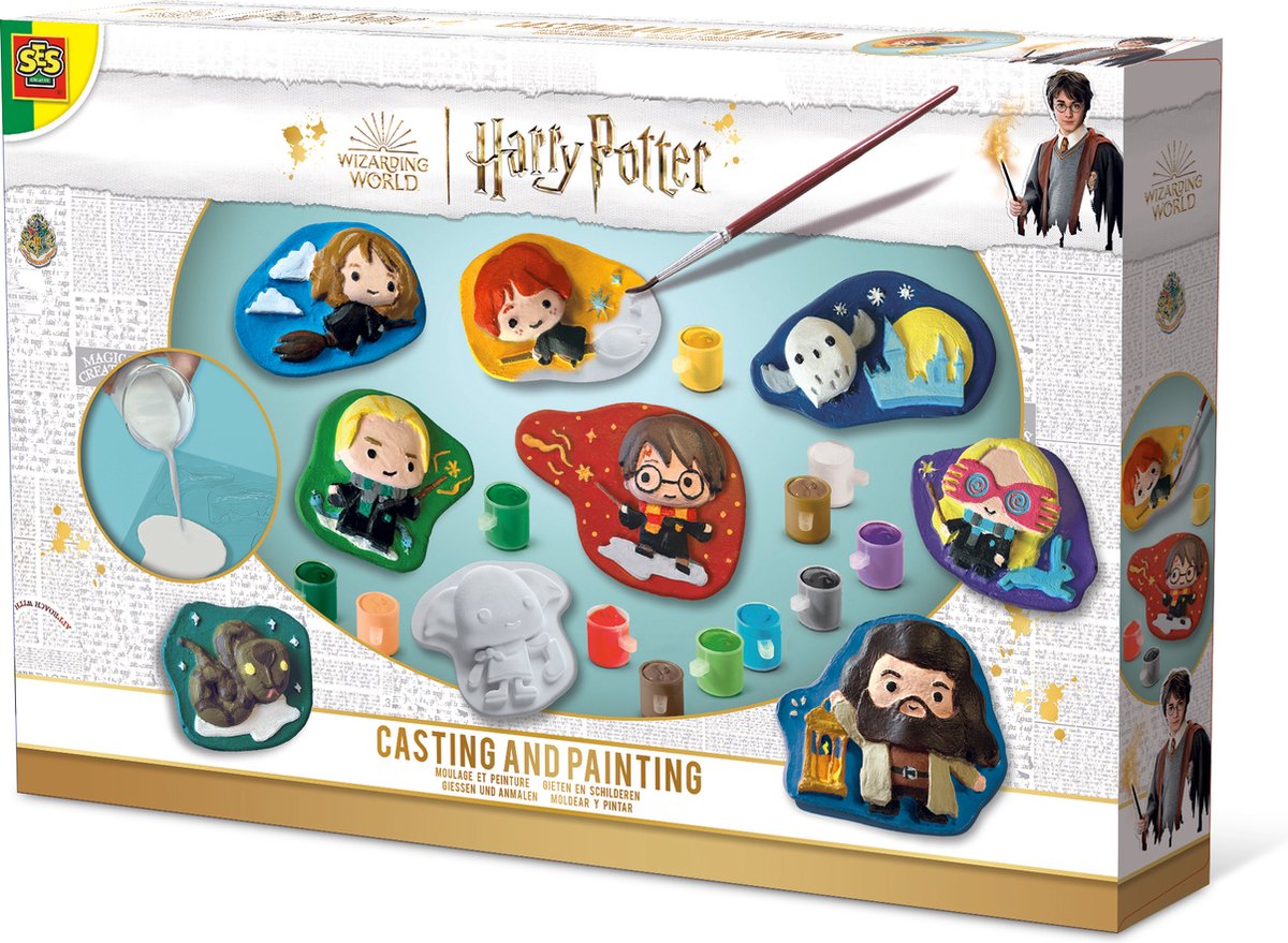 Ses creative - Harry Potter - moulage en plâtre - kit de bricolage avec peinture, plâtre et autocollants