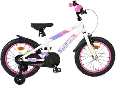 Vélo enfant Volare Lily - filles - 16 pouces - blanc rose violet