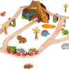 Bigjigs Ensemble de train en bois, 49dlg.