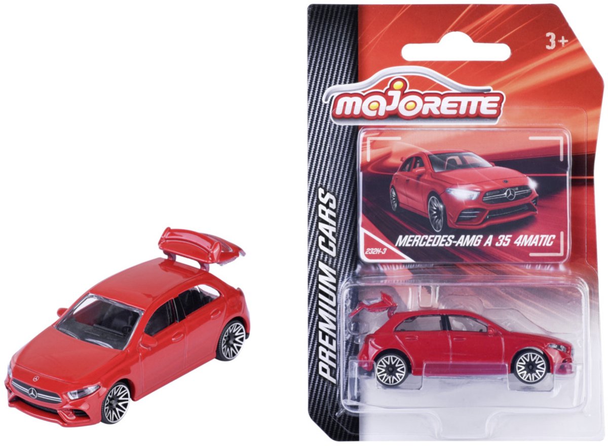 Majorette Mercedes Benz A 35 AMG 4matic, rouge (voitures haut de gamme)