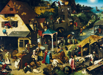 Puzzle artistique Bluebird Pieter Bruegel Proverbes néerlandais 3000 pièces.