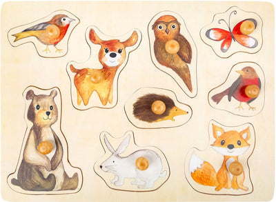 Petit pied de bulle en bois Puzzle Forest Animaux, 9e.