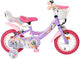 Vélo enfant Volare licorne - filles - 12 pouces - violet - deux freins à main