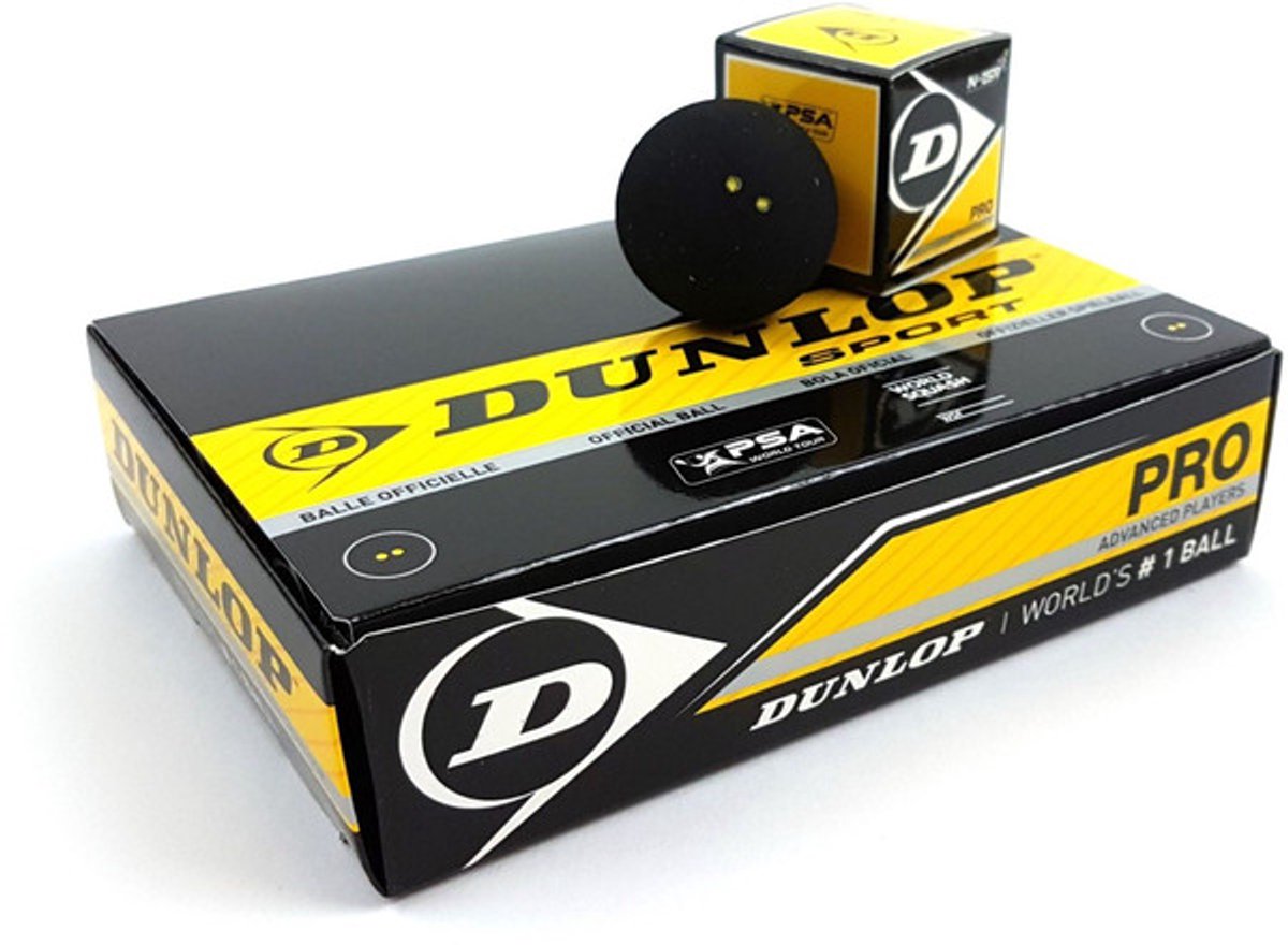 Dunlop - pro (double point) - 12 balles de squash