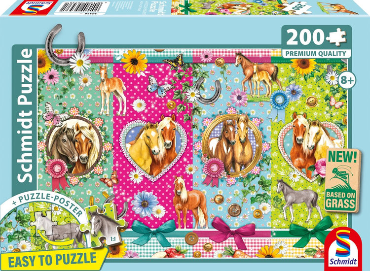 Schmidt - puzzle - tout pour le bonheur des chevaux - 200 pièces - enfants - à partir de 8 ans