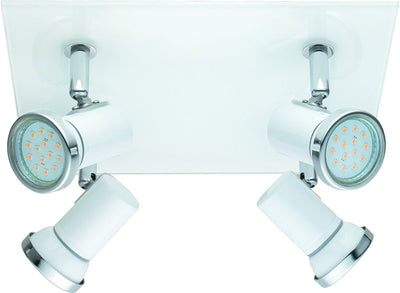 Eglo tamara 1 - spot - 4 lumières - blanc, chrome