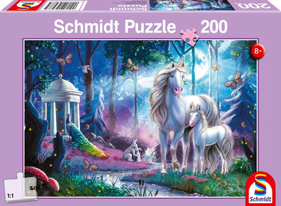 Schmidt - puzzle - jument licorne avec poulain - 200 pièces - enfants - à partir de 8 ans