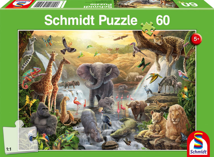 Schmidt - puzzle - animaux en Afrique - 60 pièces - enfants - à partir de 5 ans