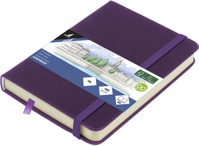 Carnet de croquis Kangaro - a6 - coeur violet - avec élastique et ruban - k-861272