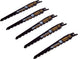 Accessoires Dewalt dt99554-qz xr 152mm 6tpi lames de scie alternative (5 pièces) - dt99554-qz