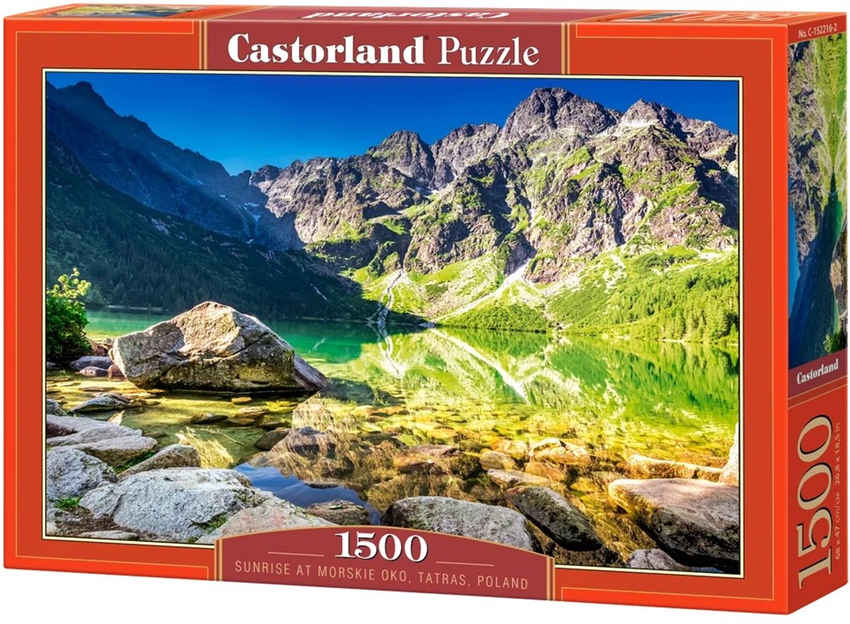 Castorland lever de soleil à morskie oko, pologne – puzzle – 1500 pièces – finition satinée – ajustement parfait – qualité européenne