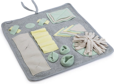 Beeztees Tapis à renifler pour chiots Duska - Jouets pour chiots - Tapis à renifler pour chiots - Jouets pour chiens - Gris - 50x45 cm
