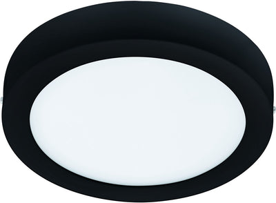 Eglo connect.z fueva-z smart lampe en saillie - ø 21 cm - noir et blanc - lumière blanche orientable - dimmable - zigbee