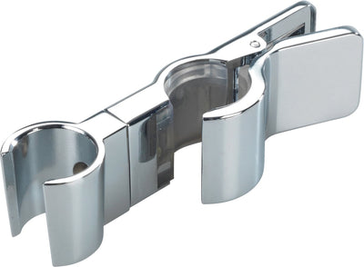 Pièce coulissante Wenko pour tringle de douche de ø 19mm à 25mm en acier chromé - support pommeau de douche universel - support douchette - support douchette à main pinçable, réglable et inclinable - installation très simple