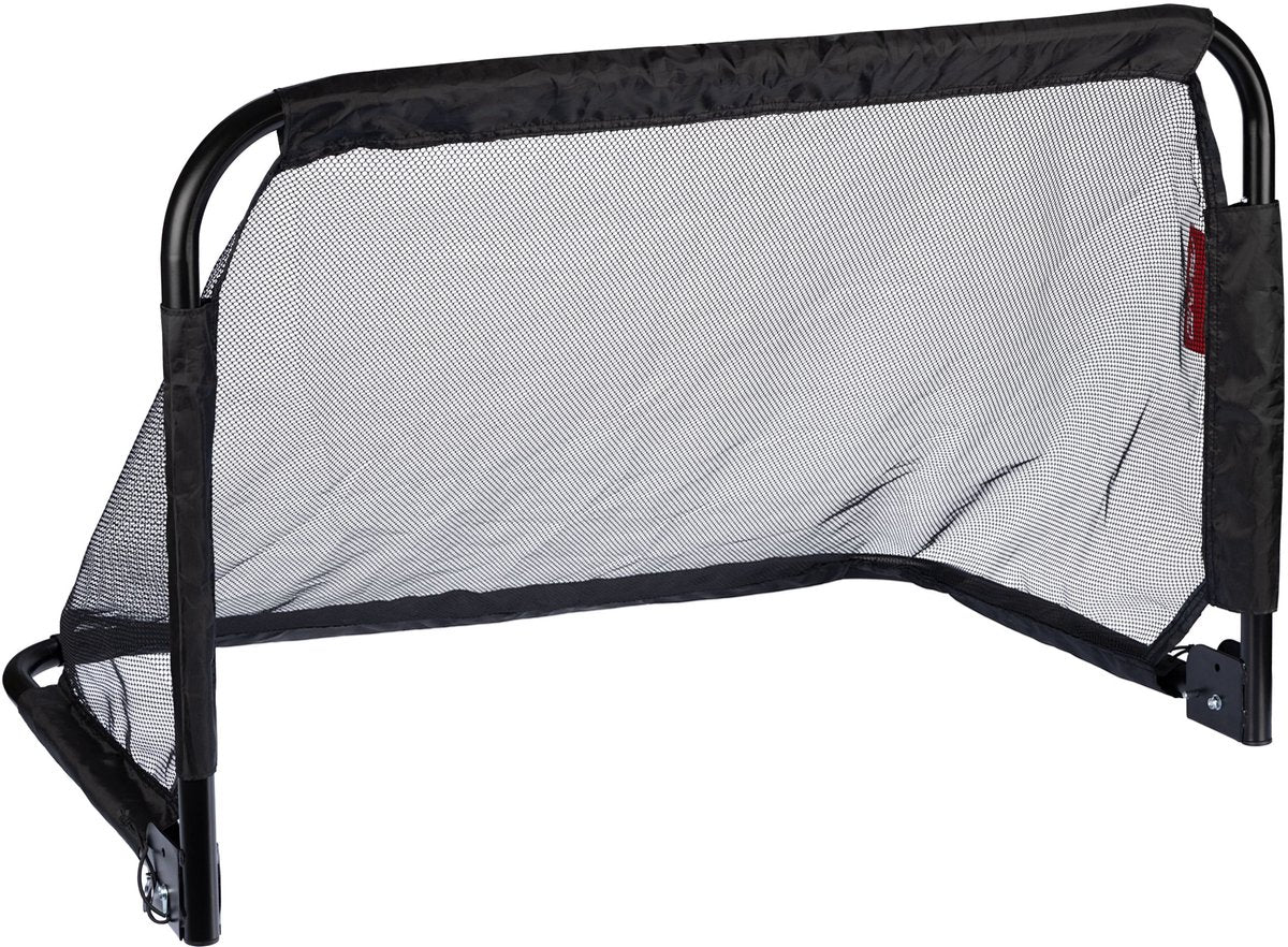 Avento buts de football pliants en acier - 2 pièces - 90x60x60 cm - noir