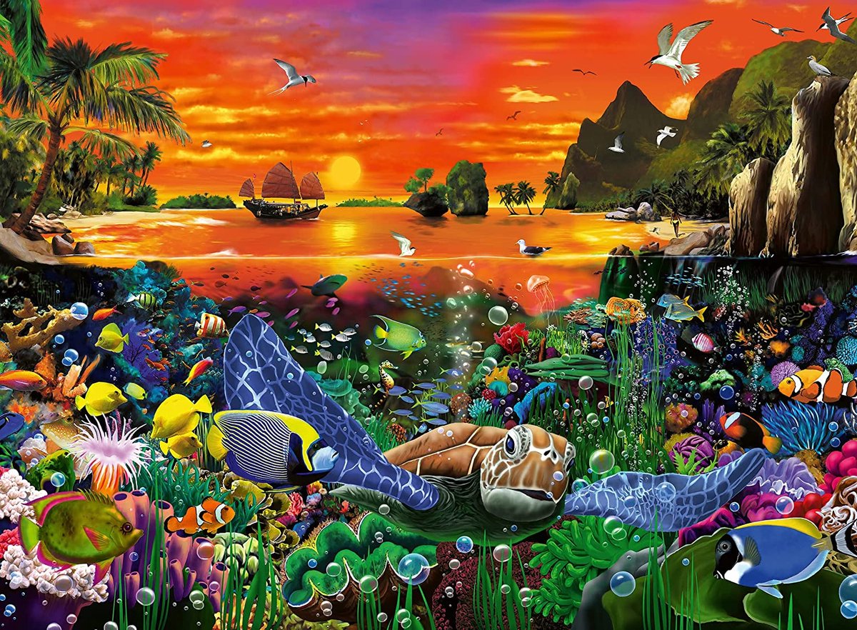Ravensburger Jigsaw Puzzle Turtle in the Reef, 500st.