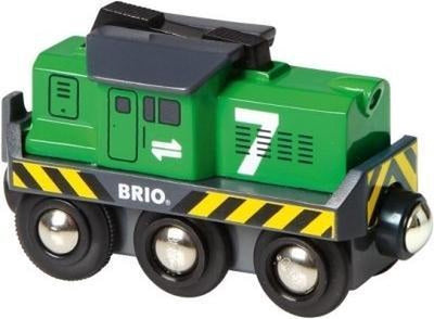 Locomotive Brio pour train de marchandises alimenté par batterie - 33214 - partie voie ferrée