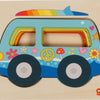 Voiture puzzle en bois Goki, 5 pcs.