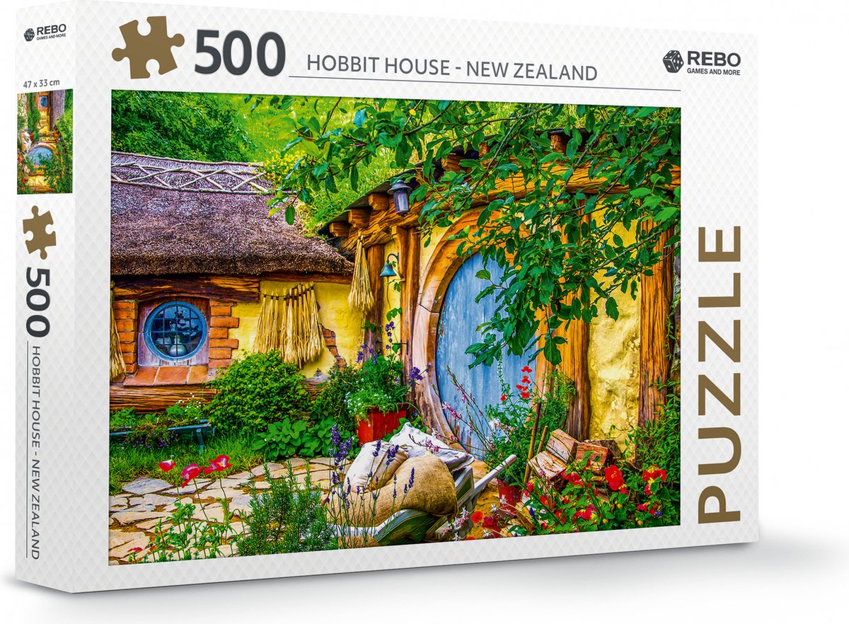 Rebo productions puzzle maison de hobbit - 500 pièces - à partir de 6 ans
