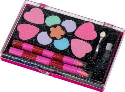 Ensemble cosmétique Klein Toys Princess Coralie - fard à paupières, fard à joues et rouge à lèvres - incl. applicateurs - rose noir