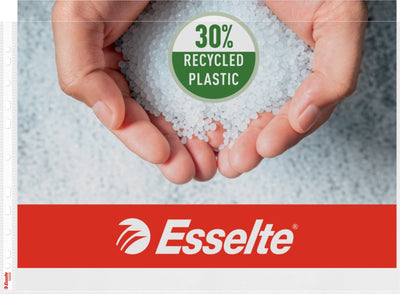 Sac de présentation Esselte - pp - a3 paysage - 30 % de plastique recyclé pré-consommation - 50 pièces - transparent
