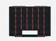 Valise à compartiments boîte de tri Kistenberg - clous vis petits objets - 30 compartiments - plastique - noir - 40 x 30 x 5 cm