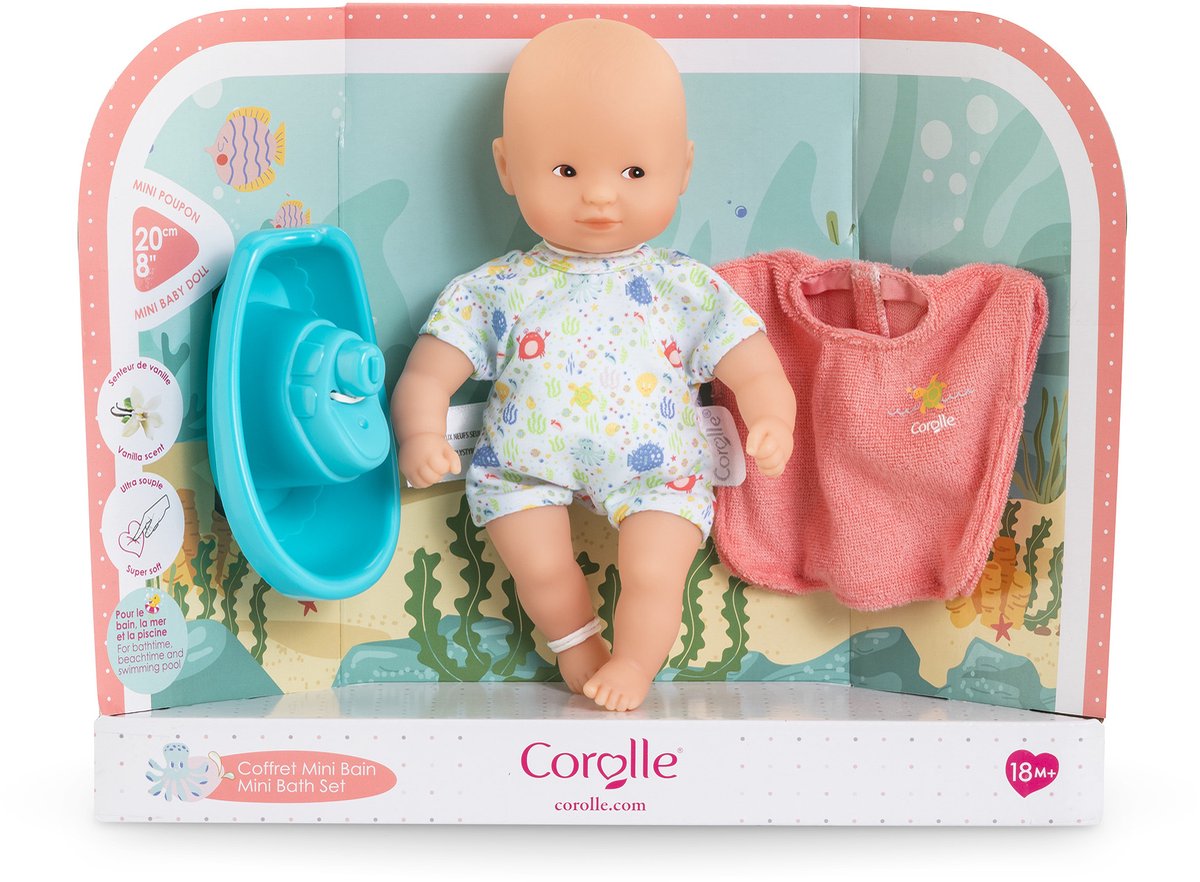 Ensemble poupée de bain Corolle mon premier - 20 cm