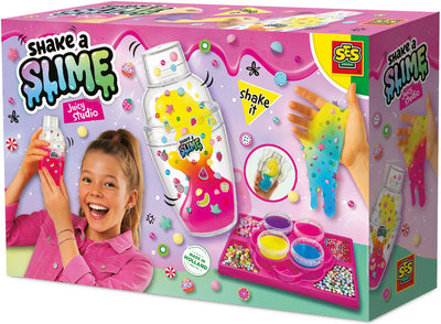 Ses creative shake a slime - juice studio - slime - sans gluten - facile à laver - pour les enfants à partir de 5 ans - 4x140g