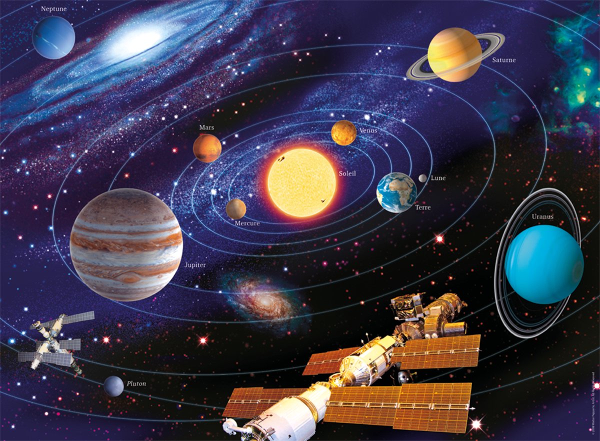 Ravensburger puzzle système solaire - 500 pièces de jouets éducatifs.