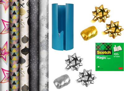 Paquet d'emballage de Noël Haza avec coupe-papier