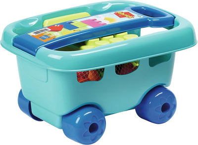 Blocs de construction Ecoiffier dans le wagon de stockage, 30dlg.