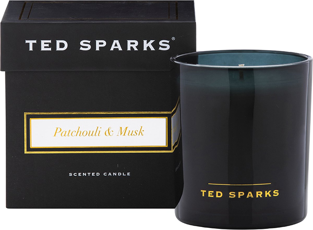Ted Sparks - bougie parfumée demi - musc patchouli