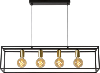 Lucide ruben - lampe suspendue - 4xe27 - noir