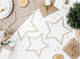 Partydeco pendentifs étoiles bois doré pailleté - 3 pièces