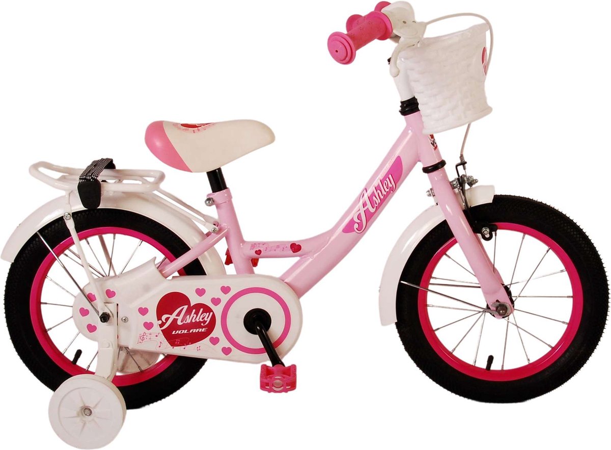 Volare Ashley Children's Bicycle - Girls - 14 pouces - rose
