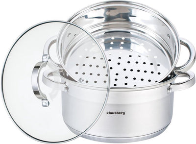Klausberg 7144 - poêle à vapeur - 3 parties - 24 cm - 5 litres