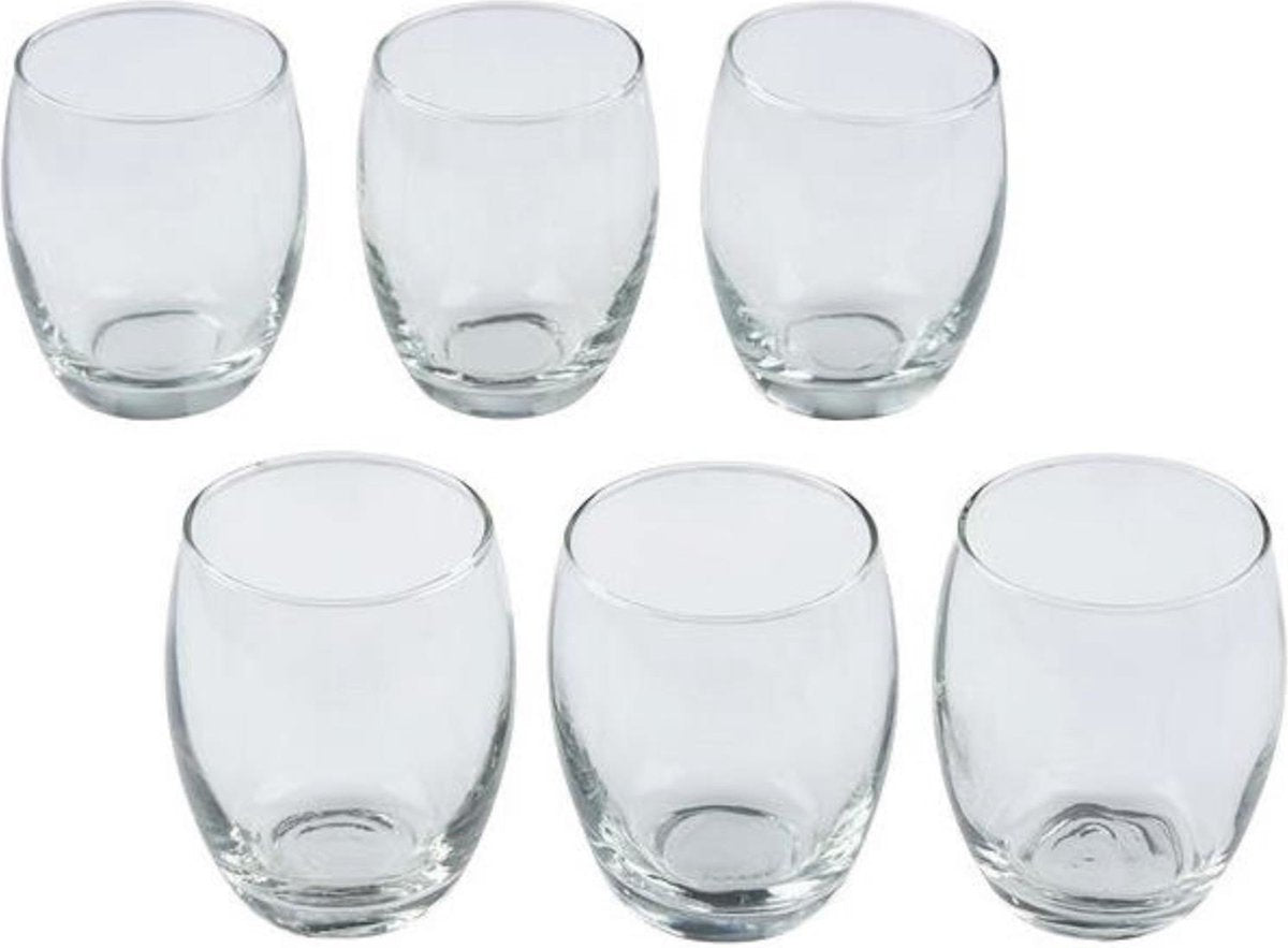 Alpina kitchen home alpina lot de 6 verres tumbler transparents - 350 ml - design élégant et polyvalent