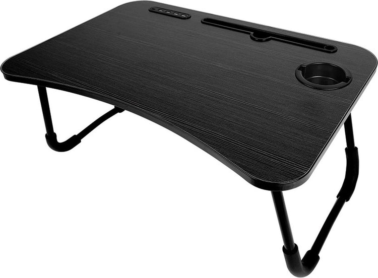 Table ingénieuse pour ordinateur portable USB - table pour ordinateur portable - pliable - porte-gobelet et tablette - 4 ports USB amovibles