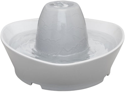 Fontaine pour animaux en céramique Petsafe ® streamside - fontaine à boire en céramique pour chats et petits chiens - l'eau bouillonne doucement sur la tour - accessible de tous les côtés grâce à sa conception - 1,8 litres - côté ruisseau