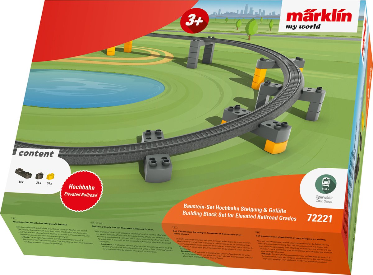 Märklin my world ensemble de blocs de construction viaduc chemin de fer montée et descente