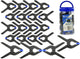 Geko lot de 22 pinces à ressort - plastique - ressort acier - 50mm 75mm