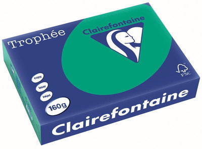 Clairefontaine trophée intense a4 vert sapin 160 g 250 feuilles