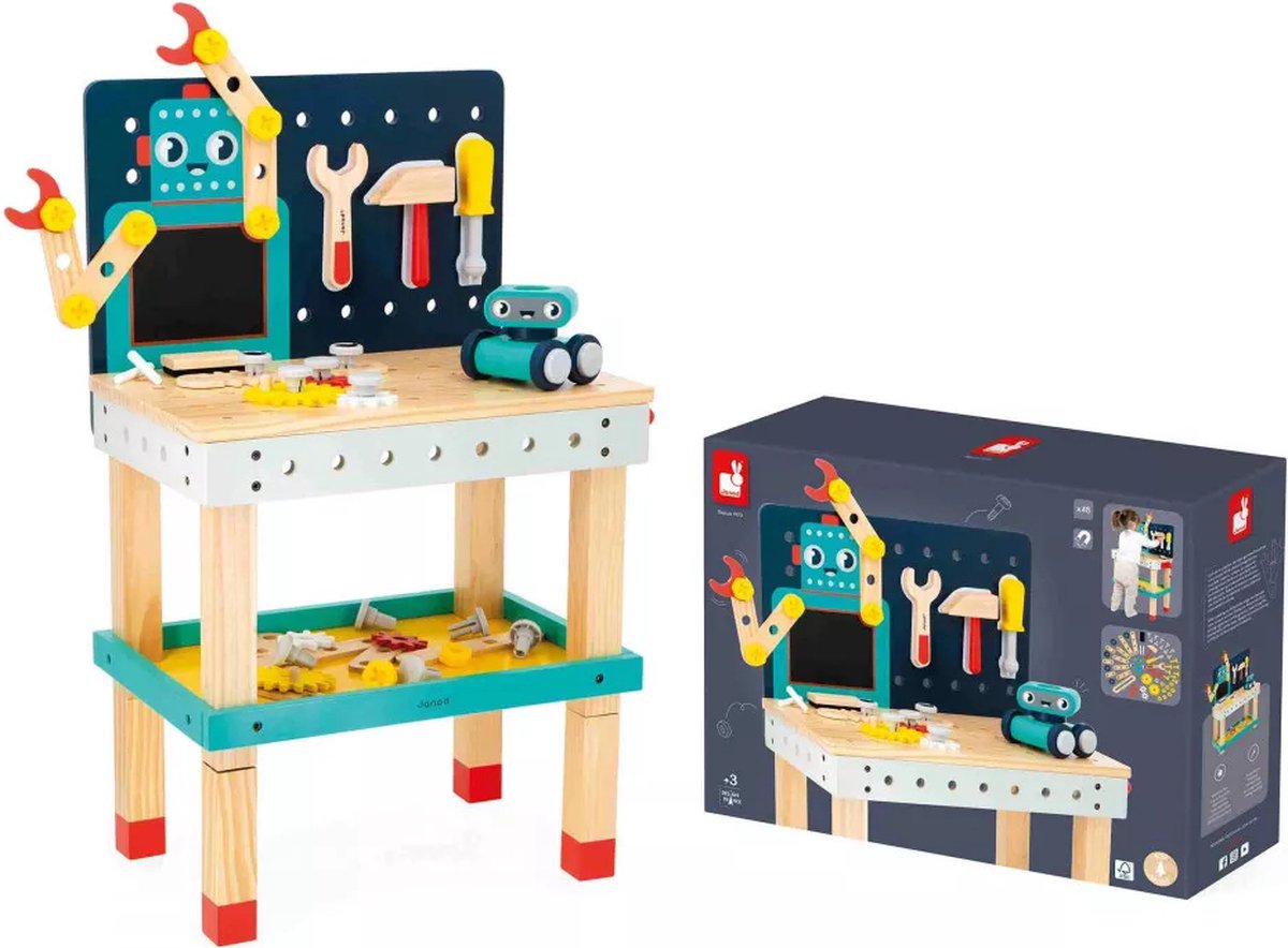Janod - brico'kids - grand établi robot