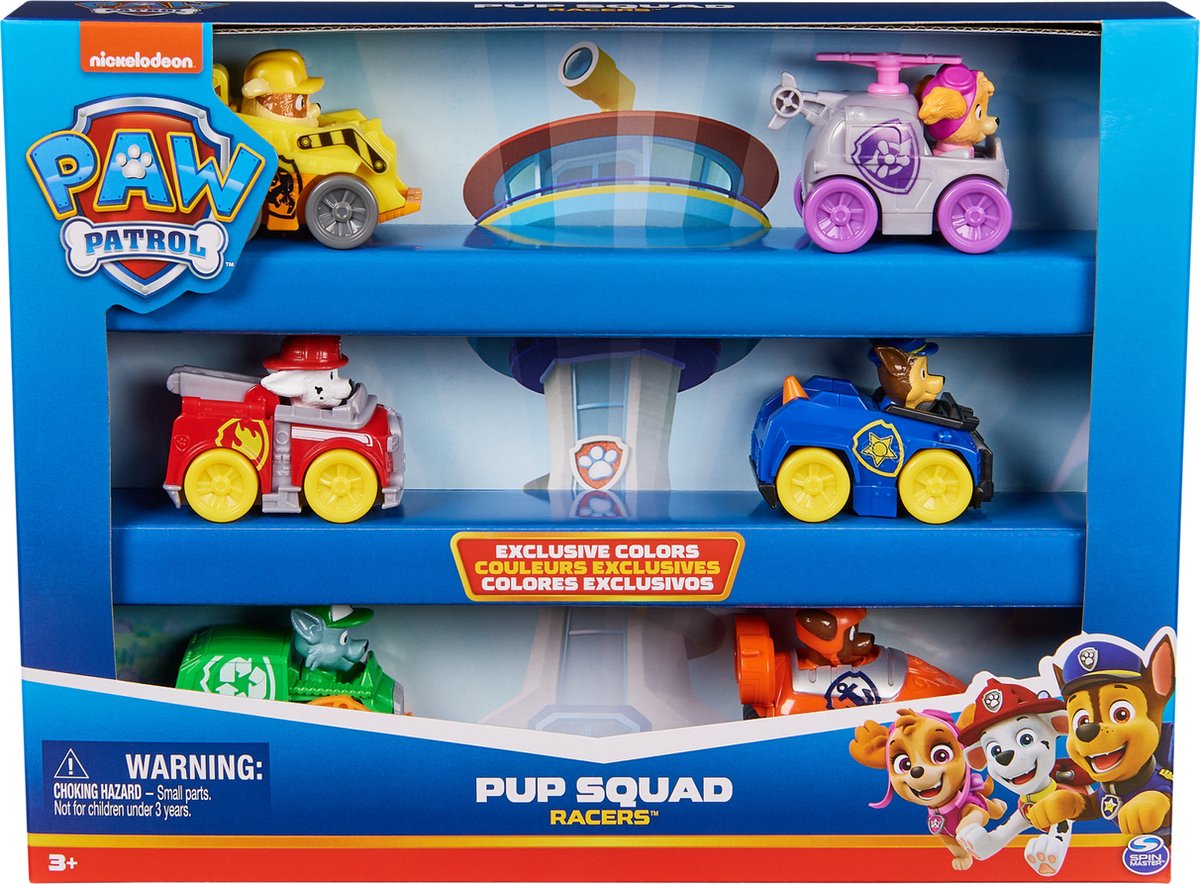 Spinmaster Paw Patrol Pup Squad Racers 6 pack