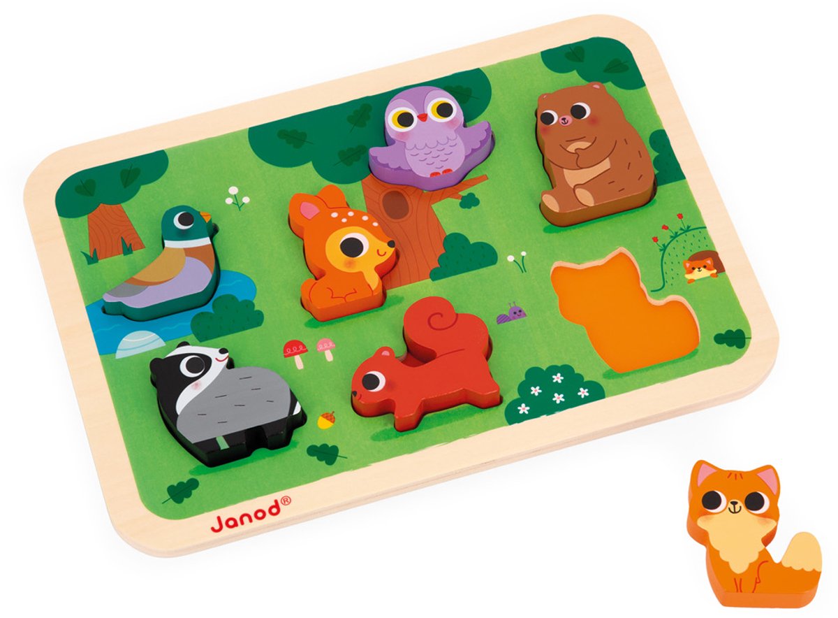 Janod - gros puzzle - animaux de la forêt