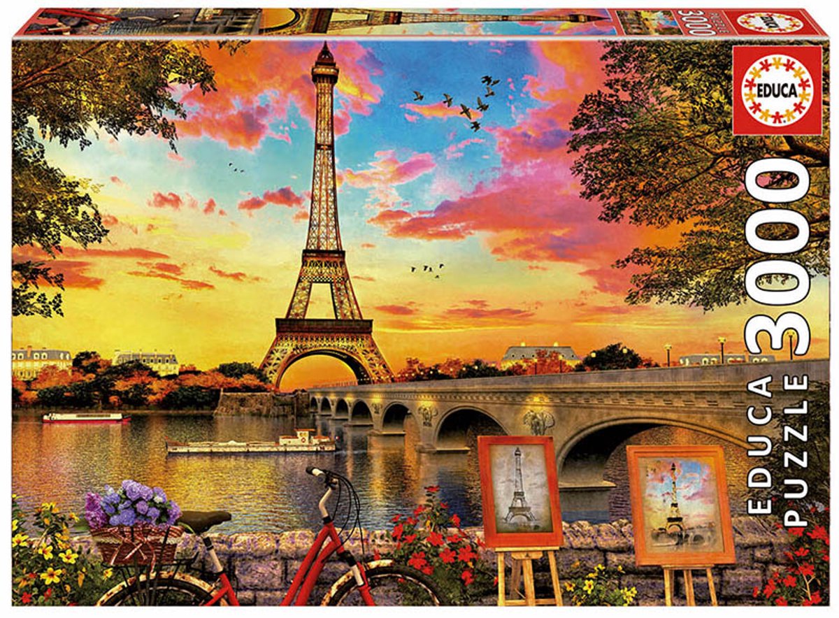 Educa - puzzle - 3000 pièces - coucher de soleil à Paris